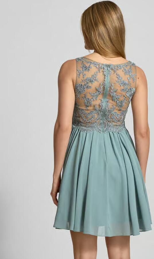 Laona Cocktailjurk van tule met strass-steentjes - Foto 2