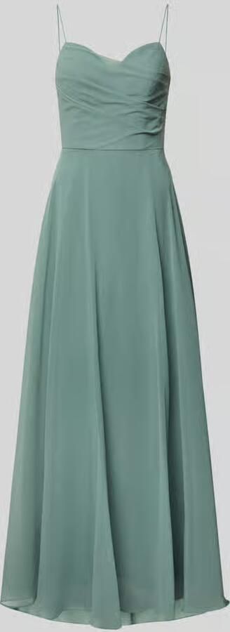 Laona midi-jurk met drapering en spaghettibandjes - Foto 3
