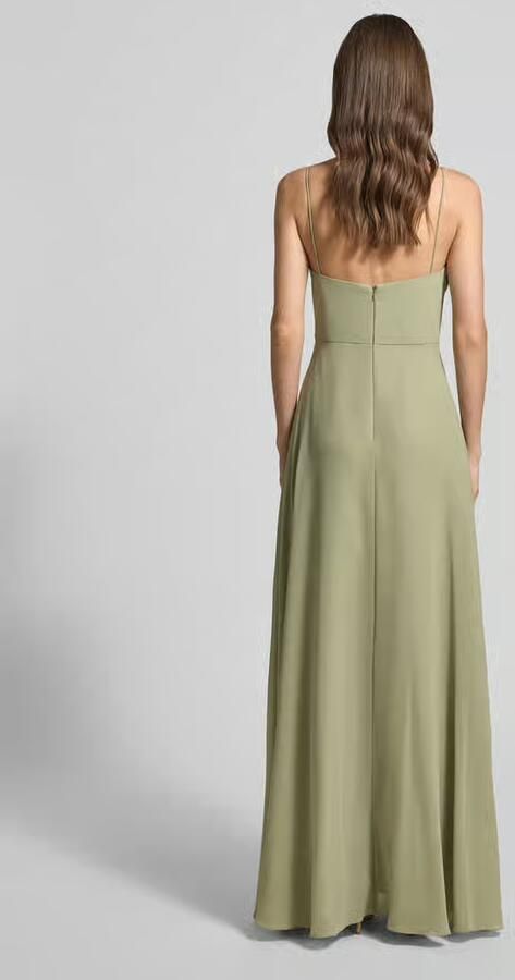 Laona midi-jurk met drapering en spaghettibandjes - Foto 4