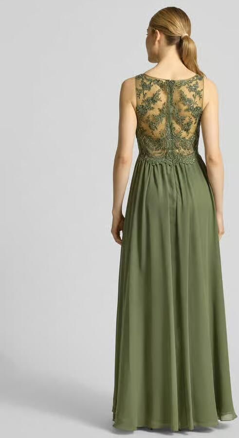 Laona midi-jurk met kant en met siersteentjes - Foto 4