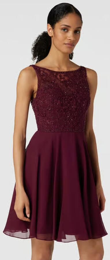 Laona Cocktailjurk in minilengte met strass-steentjes - Foto 4