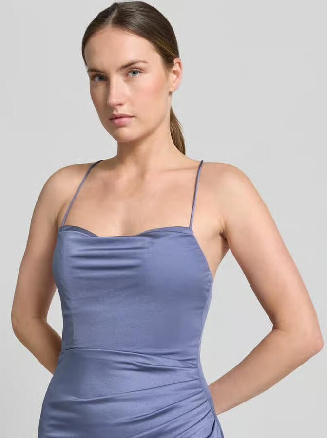 Laona slim fit avondjurk met plooien - Foto 2