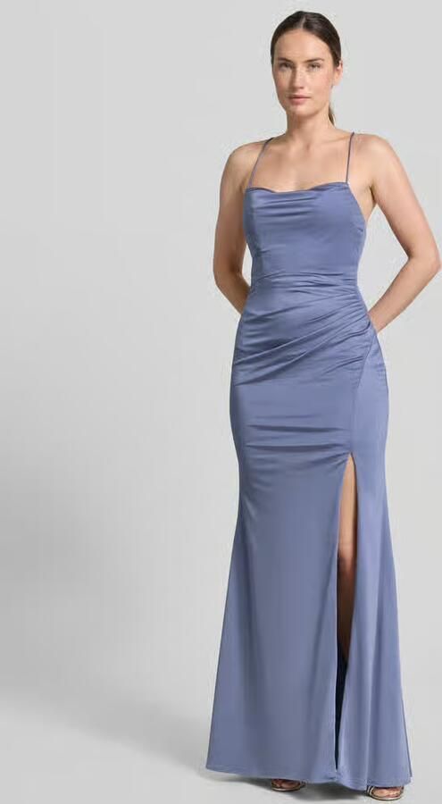 Laona slim fit avondjurk met plooien - Foto 2