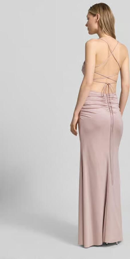 Laona slim fit avondjurk van satijn - Foto 3