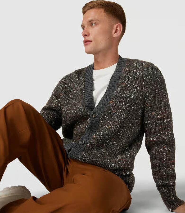 Lardini Wollen jacks met knoopsluiting