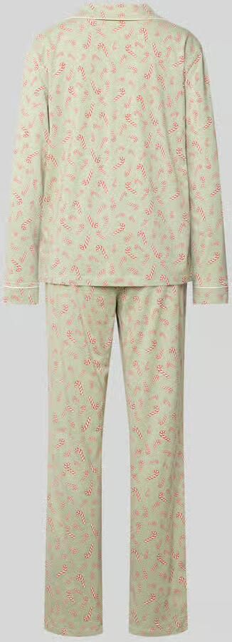 Lascana Pyjama met reverskraag model 'X-MAS'