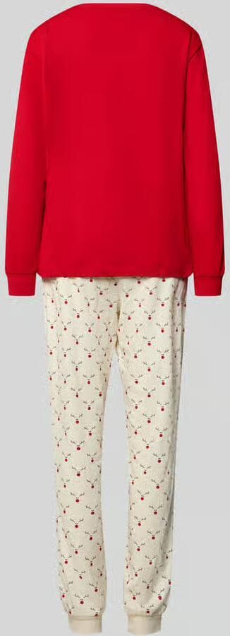 Lascana Pyjama van puur katoen met borstzak model 'X-Mas' - Foto 2