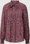 Lauren Ralph Lauren gebloemde blousetop Vladmitus zwart rood paars - Thumbnail 2