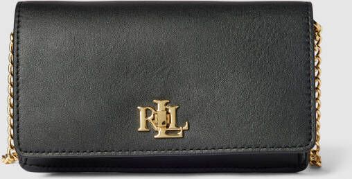 Ralph Lauren Zwarte portemonnee met logo voor sluiting Black Dames