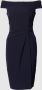 Ralph Lauren Open-Shoulder Crêpe Jurk Blue Dames - Thumbnail 1