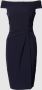 Ralph Lauren Blauwe Open-Schouder Crepe Jurk Blue Dames - Thumbnail 1