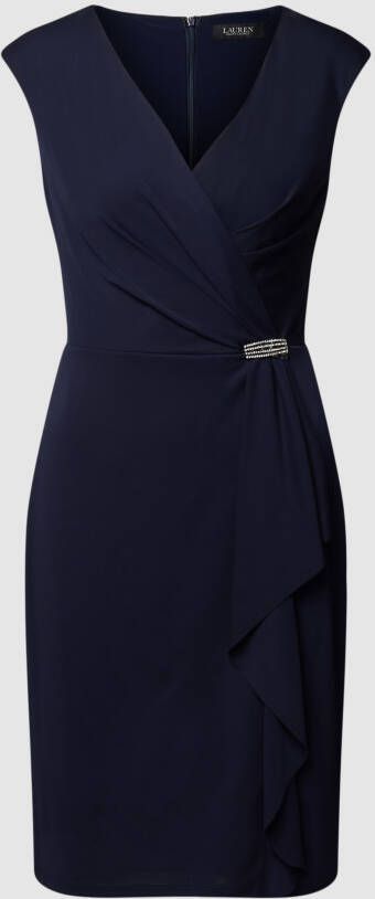 Lauren Ralph Lauren Knielange cocktailjurk met applicatie model 'RYLAN'