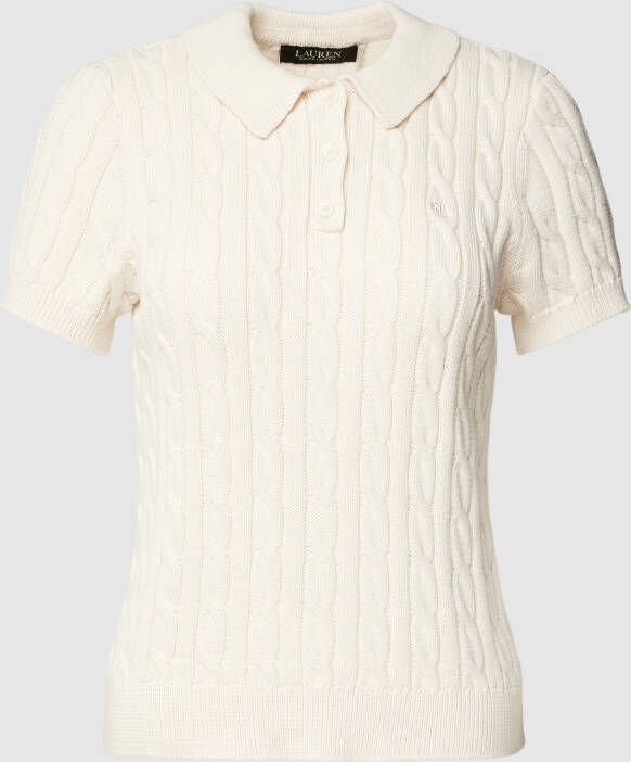 Lauren Ralph Lauren Gebreid shirt met kabelpatroon model 'NATRISSA'