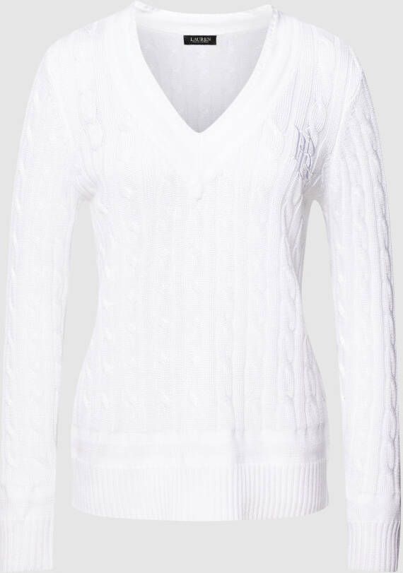 Lauren Ralph Lauren Gebreide pullover met kabelpatroon model 'MEREN'
