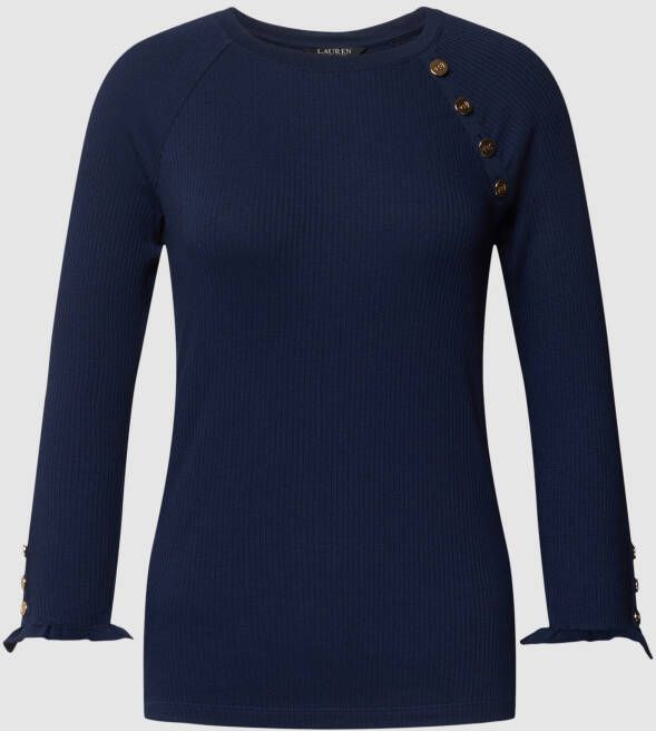 Lauren Ralph Lauren Gebreide pullover met sierknoopsluiting model 'DAUMANIK'