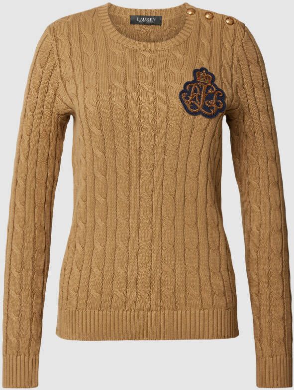 Lauren Ralph Lauren Gebreide pullover van wol met labelpatch model 'MONTIVA'