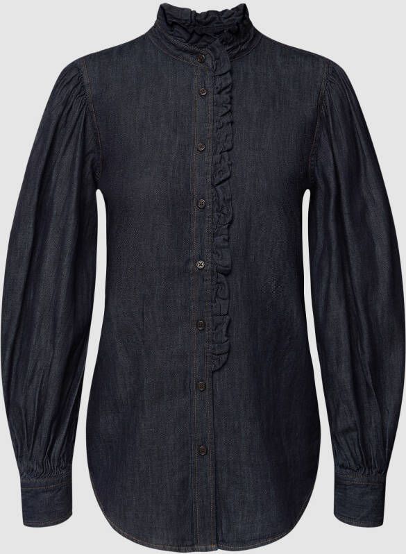 Lauren Ralph Lauren Jeansblouse met sportmanchetten model 'KISHTAR'