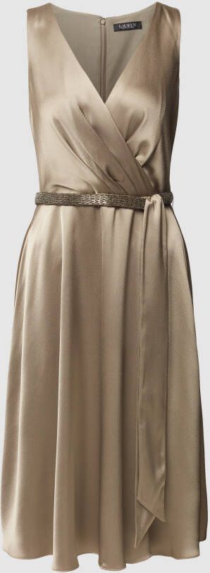 Lauren Ralph Lauren Knielange cocktailjurk met tailleriem