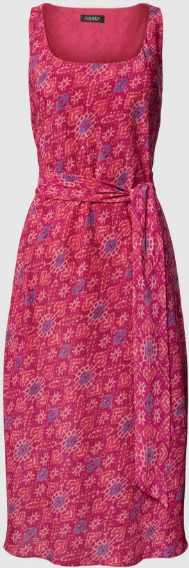Lauren Ralph Lauren Knielange jurk met all-over motief model 'ZAWATO'