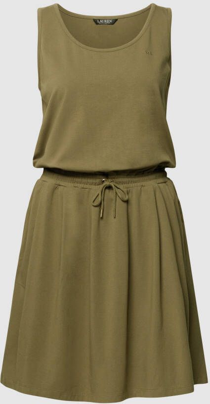 Lauren Ralph Lauren Knielange jurk met labelstitching