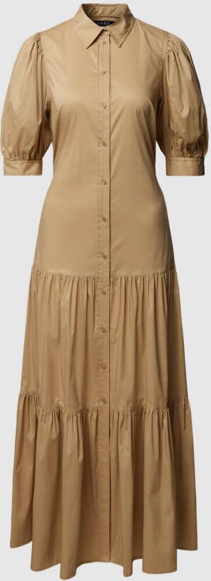 Lauren Ralph Lauren Maxi-jurk van zuiver katoen in laagjeslook