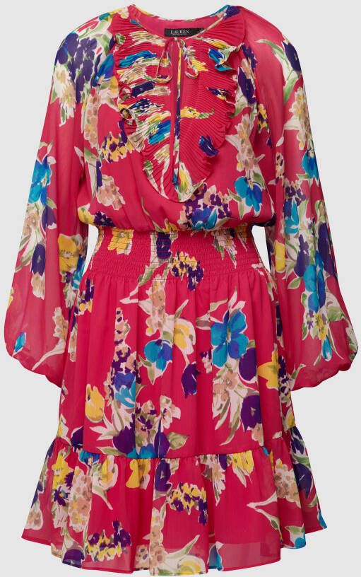 Lauren Ralph Lauren Midi-jurk met all-over motief model 'ISIDRA'