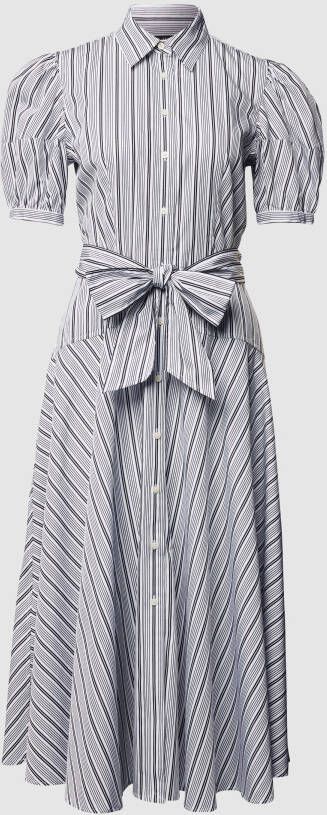 Lauren Ralph Lauren Midi-jurk met streepmotief en tailleriem
