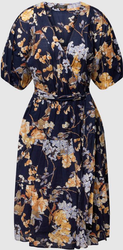 Lauren Ralph Lauren Midi-jurk met strikceintuur model 'BADELIZ'