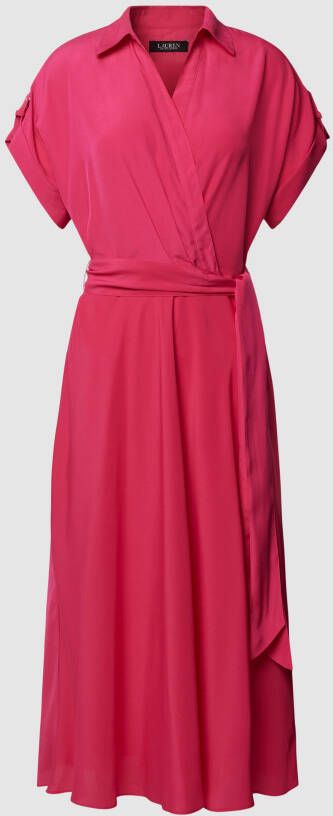 Lauren Ralph Lauren Midi-jurk met strikceintuur model 'FRATILLIO'