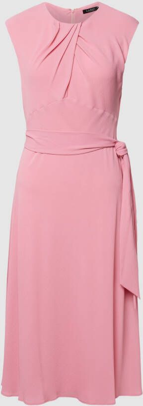 Lauren Ralph Lauren Midi-jurk met strikceintuur model 'MABLEY'