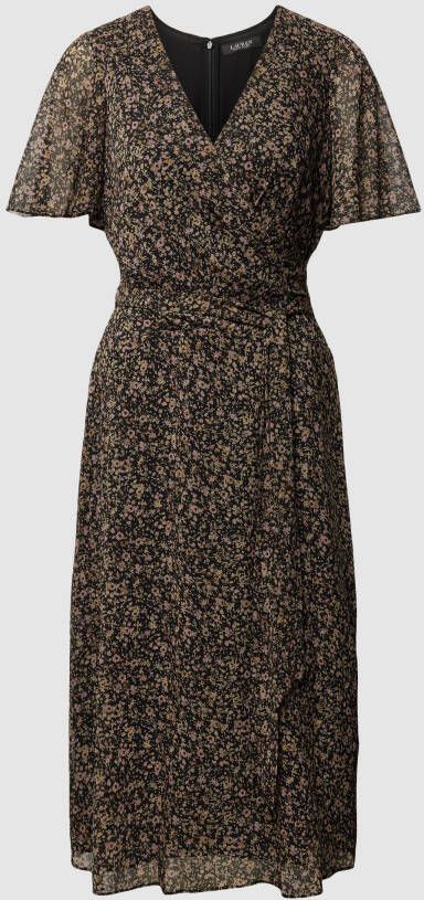 Lauren Ralph Lauren Midi-jurk met volantmouwen model 'ABEL'