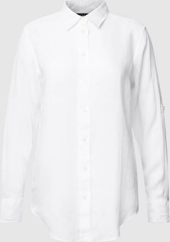 Lauren Ralph Lauren Overhemdblouse met afgeronde zoom model 'KARRIE'