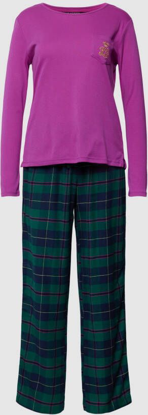 Lauren Ralph Lauren Pyjama met labelstitching