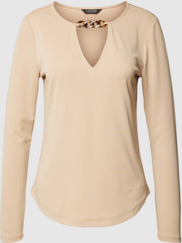 Lauren Ralph Lauren Shirt met lange mouwen en kettingdetail model 'CLIANTHA'