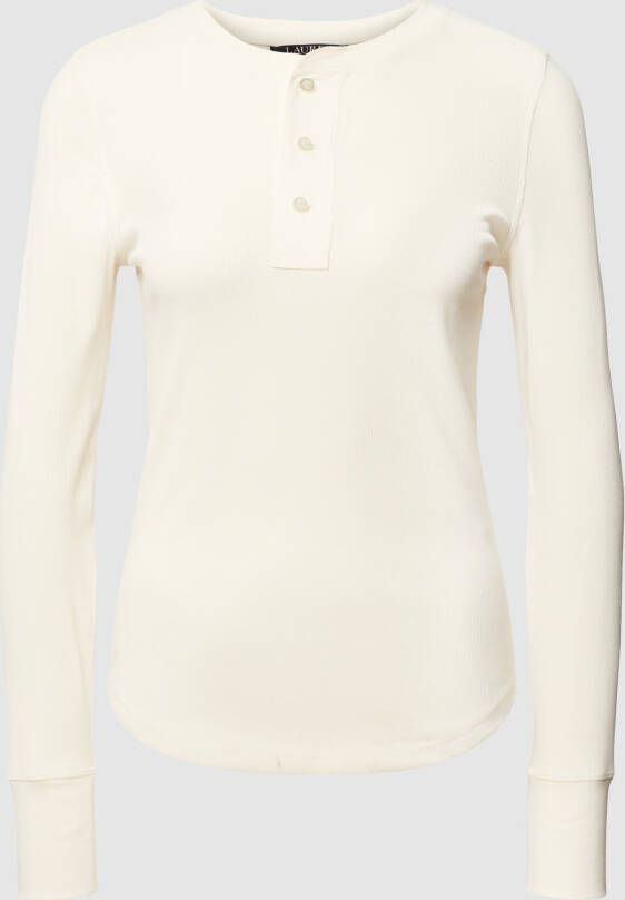 Lauren Ralph Lauren Shirt met lange mouwen in riblook model 'FUNSONI'