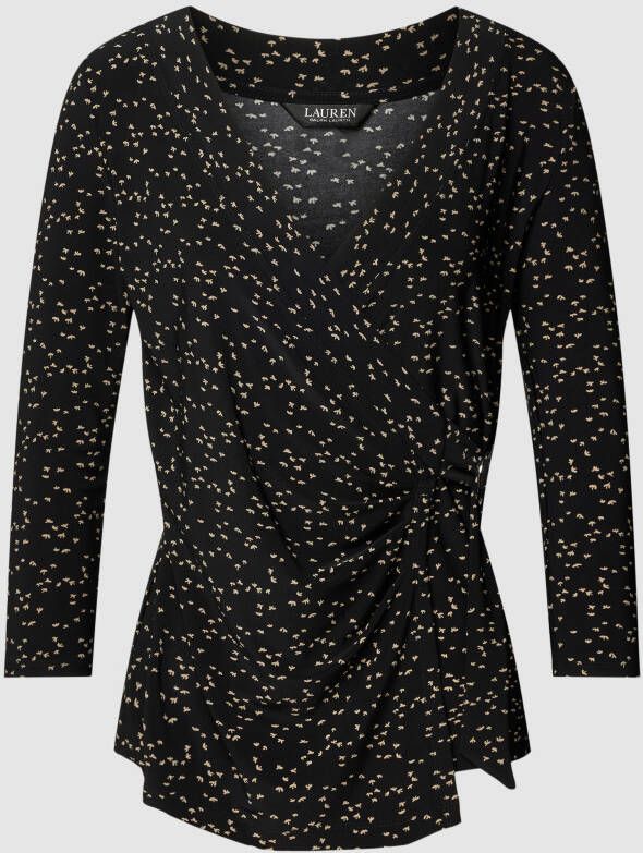 Lauren Ralph Lauren Shirt met lange mouwen in wikkellook model 'JAINAB'