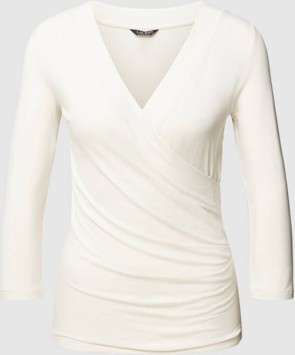 Lauren Ralph Lauren Shirt met lange mouwen in wikkellook model 'ALAYJA'