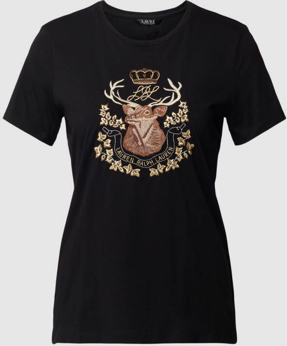 Lauren Ralph Lauren T-shirt met motiefstitching model 'KATLIN'