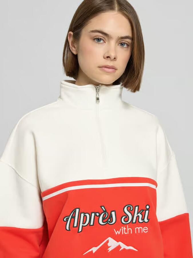LeGer Relaxed fit sweatshirt met opstaande kraag model 'Jenny'