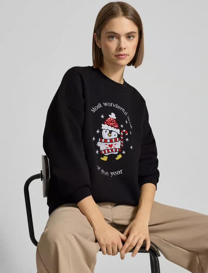 LeGer by Lena Gercke Sweatshirt met motiefstitching model 'Viola'