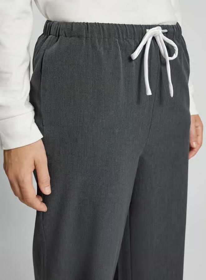 LeGer by Lena Gercke Wide leg stoffen broek met koord model 'Kim'