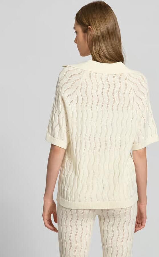 LeGer by Lena Gercke Gebreid shirt met platte kraag en V-hals