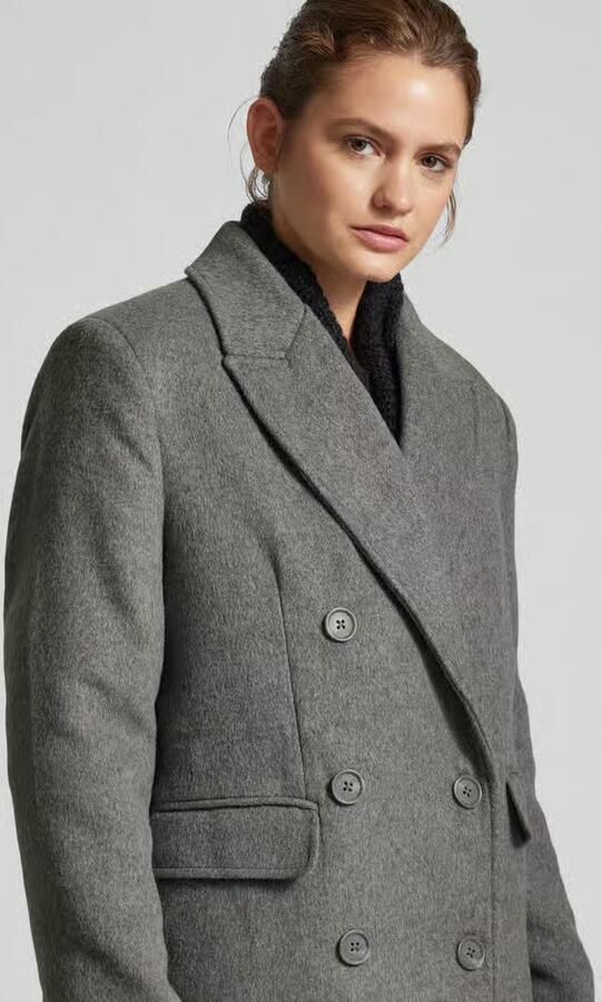 LeGer by Lena Gercke Lange jas met reverskraag model 'Kitty'