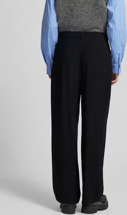LeGer Loose fit stoffen broek met bandplooien model 'Cassidy'