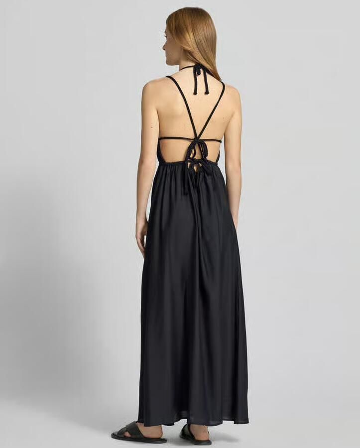 LeGer Maxi-jurk van viscosemix met gevlochten detail model 'Hanke' - Foto 3