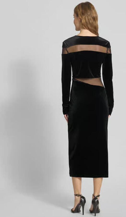 LeGer by Lena Gercke Midi-jurk met ronde hals model 'Fray'