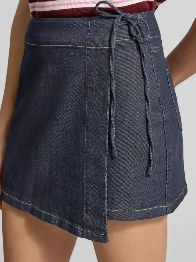LeGer Denim minirok met viscose model 'Swantje'