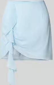 LeGer Minirok van chiffon met volant model 'Ludmilla'