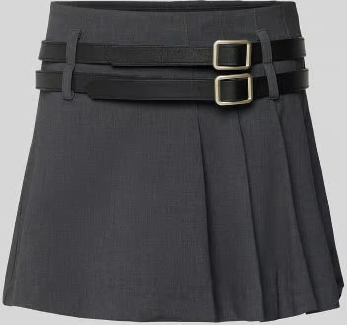 LeGer by Lena Gercke Minirok van viscosemix en stolpplooien model 'Lucca' - Foto 2