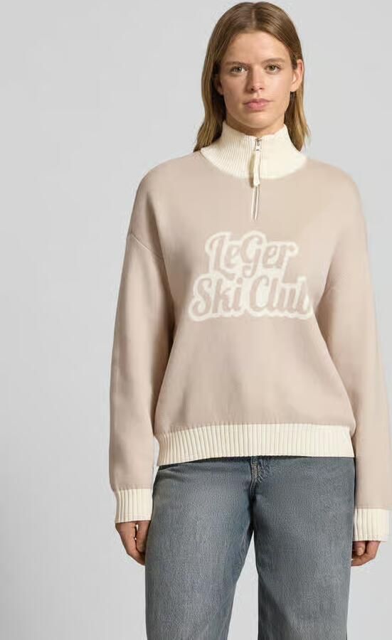LeGer Oversized schipperstrui met opstaande kraag Model 'Charis' - Foto 2